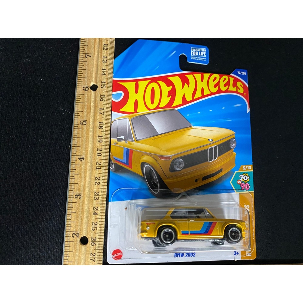 Hot Wheels BMW 2002 Yellow 77/250 Diecast Car 5/10 70's HW Great Condition